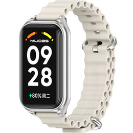 Pasek Silikonowy do Xiaomi Redmi Smart Band 2 / Xiaomi Smart Mi Band 8 Active, Biały