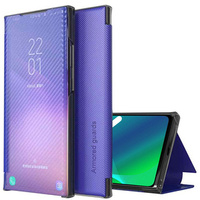 Etui z klapką do Xiaomi 11T / 11T Pro, Carbon Fiber Folio Flip, niebieskie