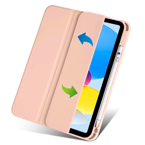 Etui do iPad 11" 2025 A16 (11 gen.) / iPad 10.9" 2022 (10 gen.), Smartcase Hybrid, z miejscem na rysik, różowe rose gold