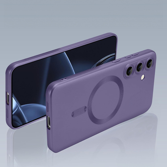 Etui do Samsung Galaxy A36 5G, ColorMag, do MagSafe, fioletowe + Szkło hartowane 9H