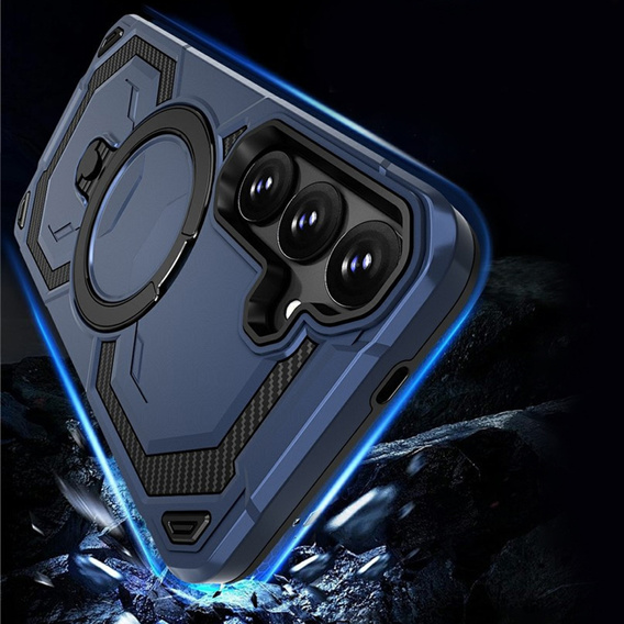 Etui magnetyczne do Samsung Galaxy A57 5G z podstawką, niebieskie