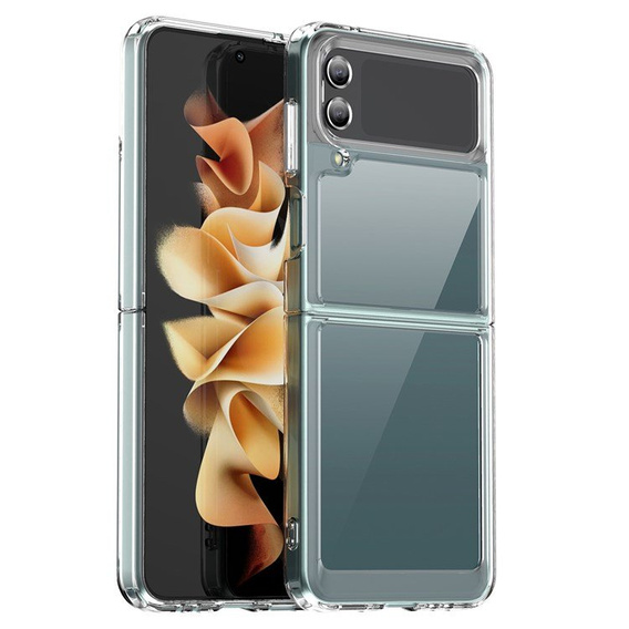 Etui ERBORD do Samsung Galaxy Z Flip4 5G, Hybrid Frame, Transparent