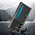 Etui do Samsung Galaxy S24 Ultra, Card Holder Kickstand, czarne