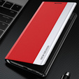 Zestaw Etui do Xiaomi Redmi 12C, Side Magnetic z klapką, Czerwone + Szkło