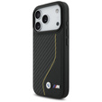 Oryginalne Etui BMW M Carbon Line & Logo MagSafe do iPhone 17 Pro – czarne / żółte