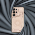 Etui do Samsung Galaxy S25 Ultra, Matte Case z wzorem wnętrza telefonu, tytanowe szare
