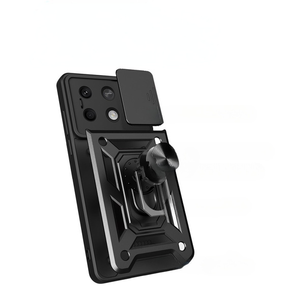 Etui pancerne do Xiaomi Redmi Note 13 5G, CamShield Slide, czarne