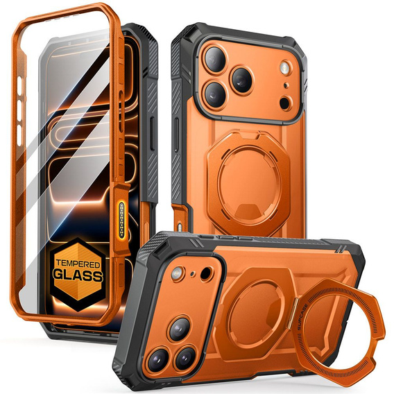 Etui Supcase do iPhone 17 Pro Max, Unicorn Beetle Grip Pro Mag, Coral