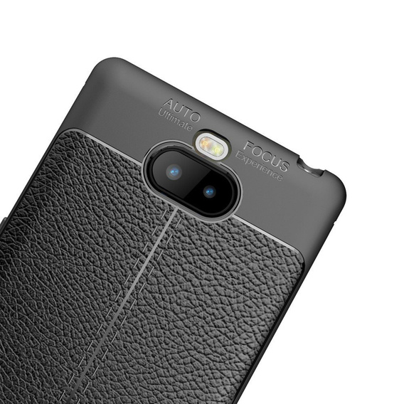 Czarne Etui Football Grain TPU Case do Sony Xperia 10 Plus