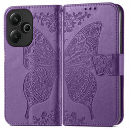 Etui z klapką do Xiaomi Poco F6, Butterfly, fioletowe