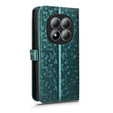 Etui z klapką do Xiaomi Redmi Note 15 Pro Plus 5G / Poco M8 Pro 5G, Wallet Rhombus, zielone