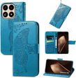 Etui z klapką do Xiaomi 15T, Butterfly, niebieskie