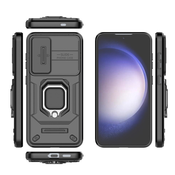 Etui KickStand Camera Lens do Samsung Galaxy S24, czarne