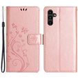 Etui z klapką do Samsung Galaxy A55 5G, Butterfly, różowe rose gold