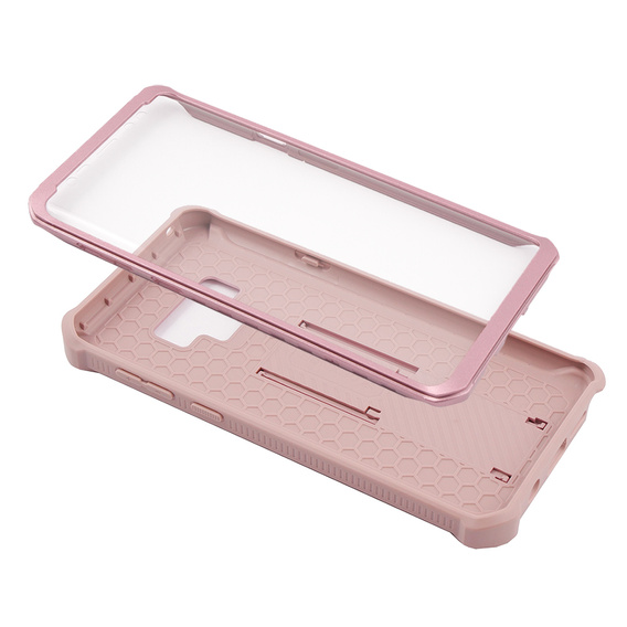 Etui pancerne do Samsung Galaxy Note 9, Dexnor Full Body, różowe rose gold