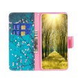 Etui z klapką do Xiaomi Redmi 13C / Poco C65, Wallet, Sakura niebieskie