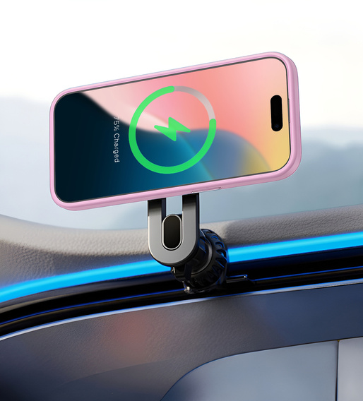 Etui do iPhone 16 Pro, do MagSafe, ERBORD Matt Case, różowy + Szkło na ekran