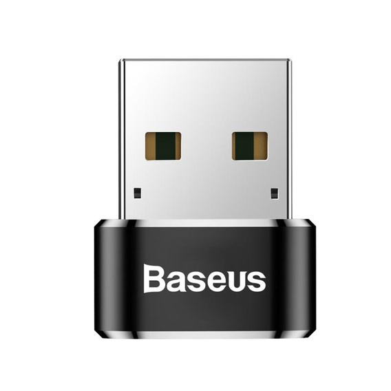 Baseus Mini OTG – kompaktowy adapter USB-A do USB-C - czarny