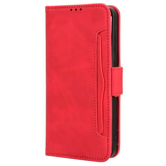 Etui z klapką do Samsung Galaxy A55 5G, Card Slot, czerwone