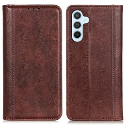 Etui do Samsung Galaxy A56 5G, Wallet Litchi Leather, brązowe
