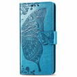 Etui z klapką do Samsung Galaxy A51 4G, Butterfly, niebieskie