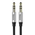 Kabel audio mini jack 3,5mm AUX Baseus Yiven 1m - czarno-srebrny