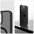 Etui z MagSafe Spigen do iPhone 16 Pro Max, Ultra Hybrid "T", matowe przezroczyste / czarne + Szkło Hartowane 9H