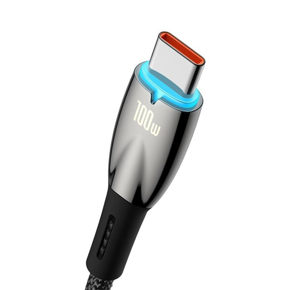 Baseus Glimmer – kabel USB‑A do USB‑C 100 W 2 m - czarny