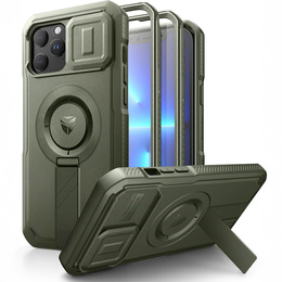 Etui pancerne Dexnor CamProtect z MagSafe do iPhone 12 Pro Max / 13 Pro Max – zielone