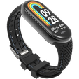 Pasek Silikonowy do Xiaomi Smart Band 10 / 9 / 8, Czarny / Niebieski