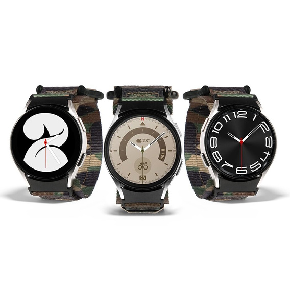 Pasek Nylonowy ERBORD MP84 do Samsung Galaxy Watch 4/5/6 40/42/43/44/45/46/47MM, Kamuflaż