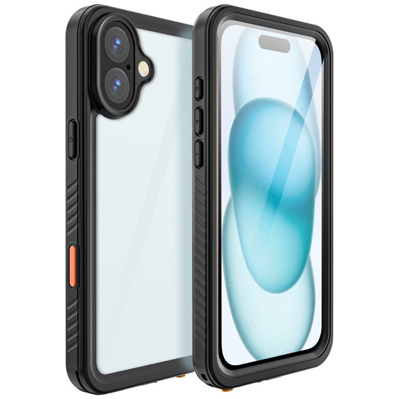 Etui Wodoodporne IP68 do iPhone 16 Plus, czarne