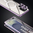 Etui Magnetic Dual Glass MagSafe do Samsung Galaxy S25 Ultra, fioletowe