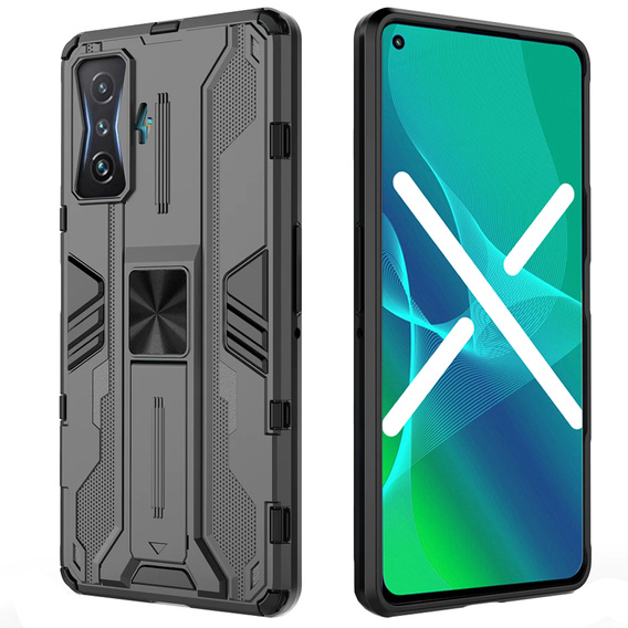 Etui do Xiaomi POCO F4 GT, Military kickstand, czarne