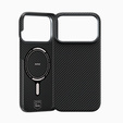 Etui BENKS Kevlar Armor Air do iPhone 17 Pro Max, Carbon Fiber 600D A070, do MagSafe – czarne