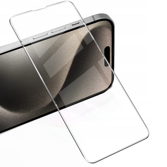2x Szkło Hartowane do iPhone 15 Pro Max, ERBORD 9H Hard Glass, szybka