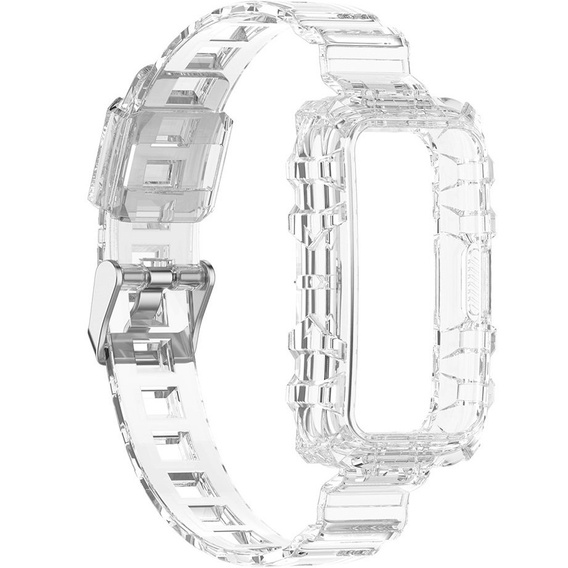 Pasek Silikonowy do Huawei Band 8 / Huawei Band 9 / Huawei Band 10, Przezroczysty