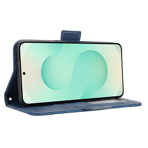 Etui z klapką do Samsung Galaxy S25 Edge, Card Slot, granatowe