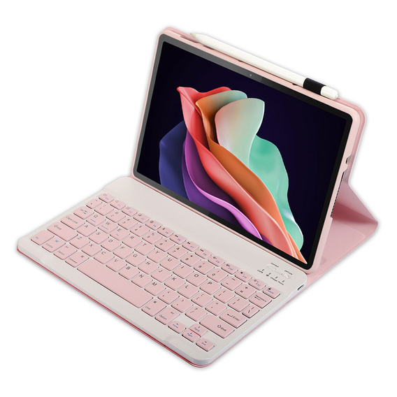 Etui z klawiaturą do Lenovo Tab P11 Gen 2 TB350FU TB350XU 11.5", różowe rose gold