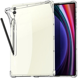 Etui do Samsung Galaxy Tab S9 FE+ Plus, z miejscem na rysik, Silikonowe, Przezroczyste