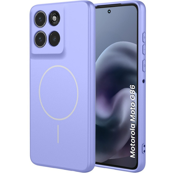 Etui do Motorola Moto G86 5G, Silicone Lite, do MagSafe, fioletowe