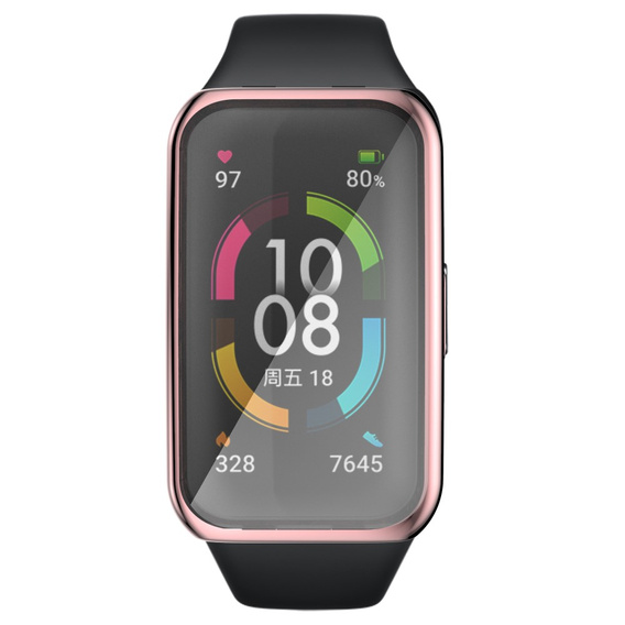 2w1 Etui z osłoną na ekran do Huawei Band 6/7, Różowe