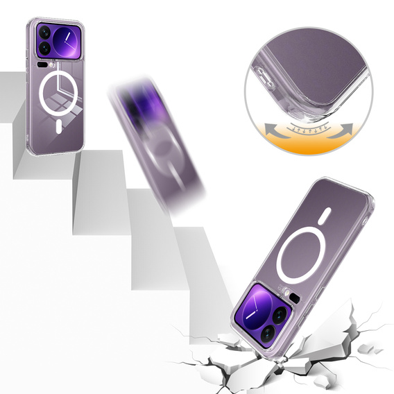 Etui do Xiaomi 17 Pro Max, Fusion Hybrid, do MagSafe, przezroczyste