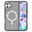 Etui do iPhone 17, do MagSafe, brokatowe, półprzezroczyste czarne