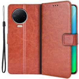 Etui z klapką do Infinix Note 12 2023, Wallet, brązowe