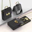 Etui Finger Ring z torebką do Samsung Galaxy Z Flip 4 5G, Czarne