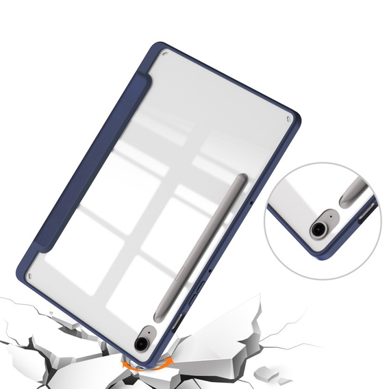 Etui do Samsung Galaxy Tab S9 FE / S10 FE, Smartcase Hybrid, z miejscem na rysik, granatowe