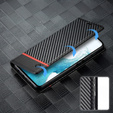 Etui z klapką do Samsung Galaxy A55, Carbon LC.IMEEKE, czarne