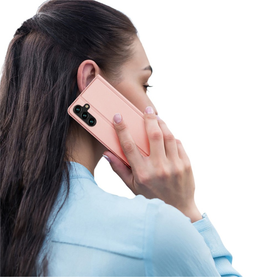 Etui Dux Ducis do Samsung Galaxy A14 4G/5G, Skinpro, różowe rose gold