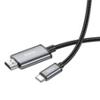 Kabel USB-C do HDMI Hoco UA27 4K 30Hz 2m - stalowy szary